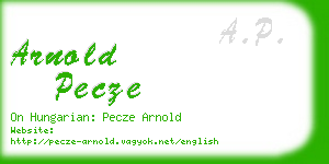 arnold pecze business card